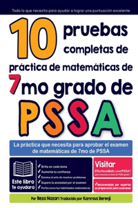 10 pruebas completas de práctica de matemáticas de 7mo grado de PSSA