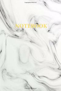 Classic Black and White Marble with Gold Lettering