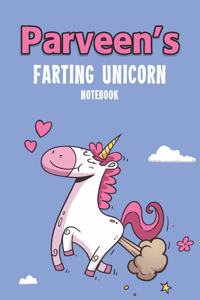 Parveen's Farting Unicorn Notebook