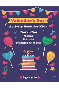 Valentine's Day Activity Book for Kids Ages 4-8