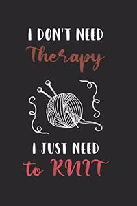 I Dont Need Therapy I Just Need to Knit