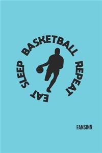 Cool Basketball Eat Sleep Repeat Notebook