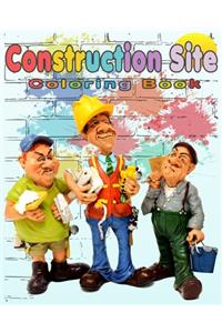 Construction Site Coloring Book