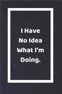 I Have No Idea What I'm Doing