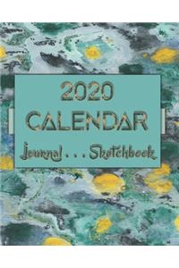 Artsy AbstractOneSix . 2020 Calendar . Sketchbook . Lined Journal -- 8