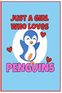 I'm Just a Girl Who Loves Penguins Dot Grid Journal