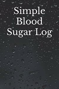 Simple Blood Sugar Log