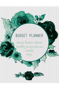 Budget Planner Expense Tracker Notebook. Monthly Finance Planner, Undated, Large