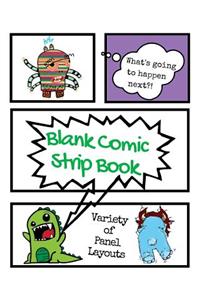 Blank Comic Strip Book Monsters