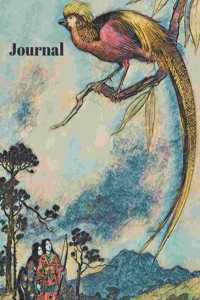 Vintage Chinese Art Journal with Bird