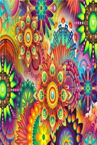 Abstract Circular Pattern Lined Journal