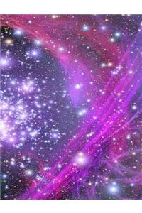 Cosmic Purple Galaxy Dot Grid Journal