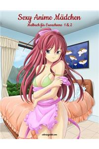 Sexy Anime Mädchen Malbuch für Erwachsene 1 & 2