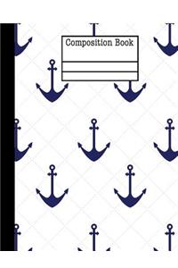 Anchor Nautical Composition Notebook - Wide Ruled