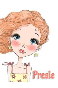 Presle: 365 Lined Pages Yearly Journal, Diary, Notebook, Personalized Book with Name, Christmas, Birthday, Friendship Gifts for Girls, Teens and Women, 8 1/2 X 11