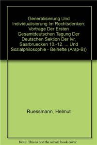 Generalisierung Und Individualisierung Im Rechtsdenken