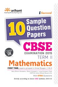 CBSE 10 Sample Question Papers  - MATHEMATICS for Class 9th Term-II
