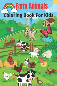 Farm Animals Coloring Book For Kids