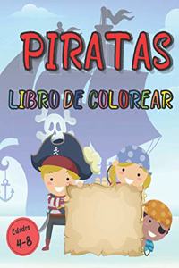 Libro de Colorear Piratas Edades 4 a 8