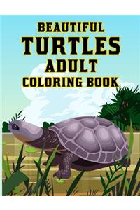 Beautiful Turtles Adult Coloring Book