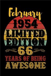 February 1954 Limited Edition 66 Years Of Being Awesome