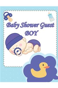 Baby Shower Guest Boy book: Best wishes for baby, and advice for parents, guest names.beautiful cover design 8,5X11 in