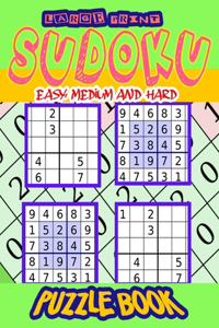 Large Print Sudoku Easy, Medium and Hard