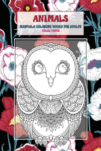 Mandala Coloring Books for Adults Thick paper - Animals