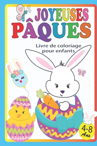 Joyeuses pâques livre de coloriage pour enfants 4 à 8 ans