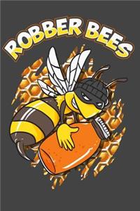 Robber Bees College Lined Notebook