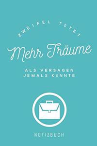 Zweifel Tötet Mehr Träume ALS Versagen Jemals Könnte Notizbuch