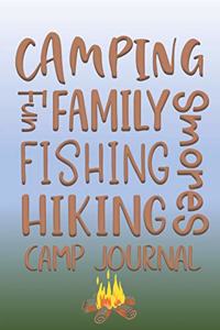 Camping Fun Family Smores Fishing Hiking Camp Journal