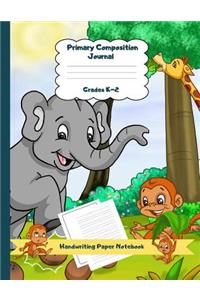 Primary Composition Journal Grades K-2 Handwriting Paper Notebook