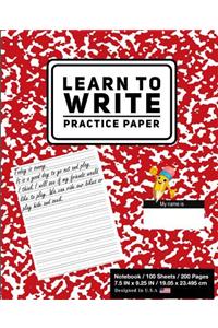 Learn To Write Practice Paper