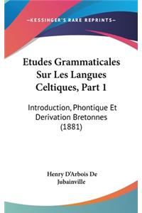 Etudes Grammaticales Sur Les Langues Celtiques, Part 1