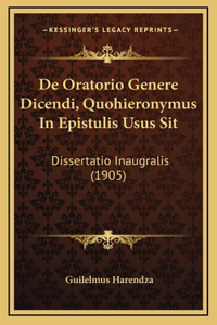 De Oratorio Genere Dicendi, Quohieronymus In Epistulis Usus Sit