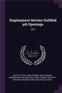 Employment Service Unfilled Job Openings