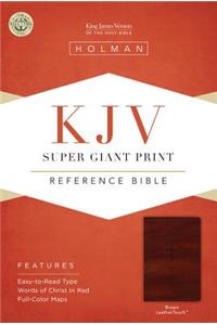 KJV Super Giant Print Reference Bible, Brown LeatherTouch