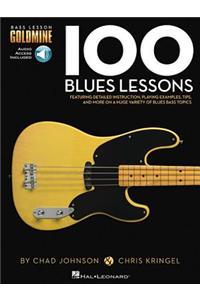 100 Blues Lessons - Bass Lesson Goldmine Series Bk/Online Audio