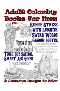 Adult Coloring Books for Men, Reduce Stress with Swear Words, Laughter & Tough G