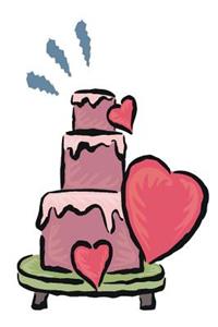 Wedding Journal Wedding Cake Hearts