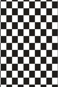 Journal Racing Sports Fan Checkered Flag Black White