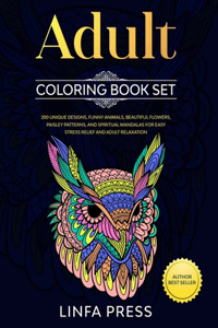 Adult Coloring Books Set