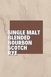 Single Malt, Blended, Bourbon, Scotch, Rye