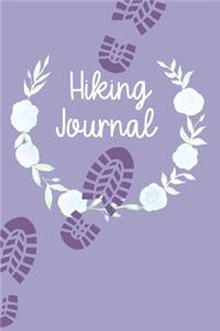 Hiking Journal: Nature Trail Record & Hiking Adventure Tracker for Women, Note Weather, Distance, Difficulty & Time - Hiker's & Walkers Observations Lilac Purple Lo