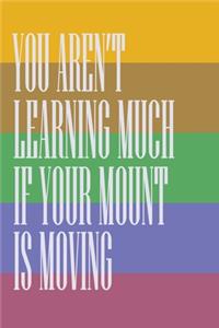 You Aren't Learning Much If Your Mount is Moving