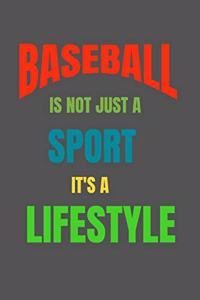 Baseball Is Not Just A Sport It's A Lifesytle