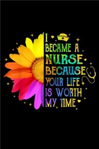 i became a nurse because your life is worth my time