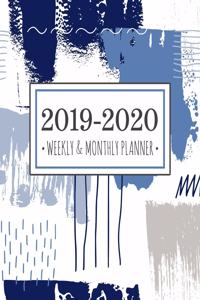 2019-2020 planner abstract blue