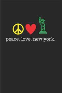 Peace Love New York 120 Page Notebook Lined Journal